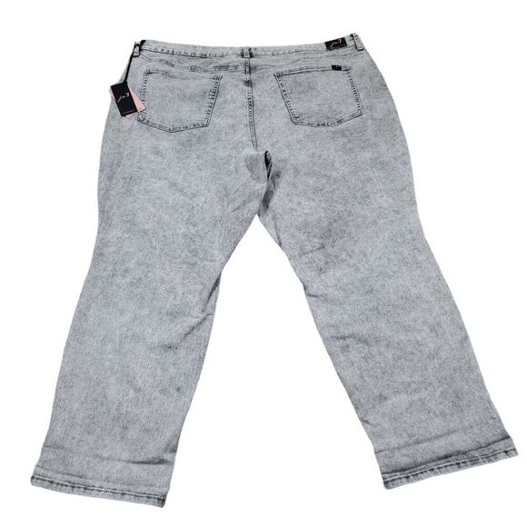 Jen7 Slim Boyfriend Jeans Size 24 Gray Stretch Denim Stone Wash - Picture 2 of 11